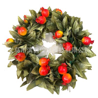 Autumn Eucalyptus & Pumpkin Christmas Wreath for Front Door Decor
