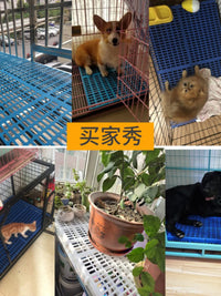 Pet Cage Plastic Grid Mat for Dogs and Rabbits, Anti-Bite Floor Pad