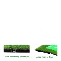 Portable Foldable Golf Practice Mat for Indoor and Outdoor Swing Training, Thick Long-Grass Turf