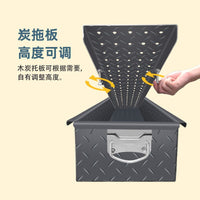 Commercial Outdoor Charcoal BBQ Grill Portable Thickened Large Roasting Oven for Fish and Meat