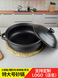 Large Capacity Ceramic Clay Pot for Hot Pot and Stews, Commercial Grade