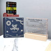 Periodic Table with Real Elements Embedded in Resin - Educational Display with Optional Light Base
