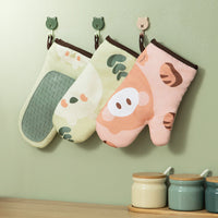 Silicone Oven Mitts Heat Resistant for Kitchen Baking and Grilling