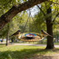 Hanging Iron Art Bird Feeder for Garden & Patio Decoration