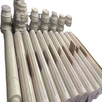 Fiberglass Faux Marble Roman Column Pedestal for Garden & Hallway Decor