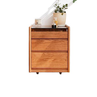 Cherry Wood Smart Nightstand with Wireless Charging, Solid Wood Bedside Table with Storage for Small Spaces