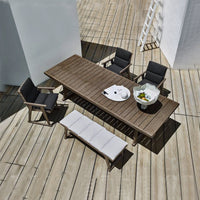 Nordic Outdoor Teak Patio Furniture Set for Garden Balcony Hotel