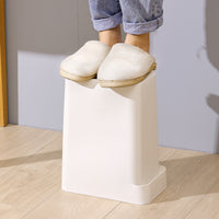 Modern Household Slim Press-Type Trash Can with Lid for Kitchen Living Room Bedroom Bathroom