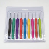 Candy Color Soft Handle Aluminum Crochet Hook Set for Hand Knitting