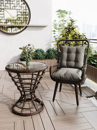 Rattan Wicker Hanging Basket Chair Swing for Indoor Outdoor Patio Balcony