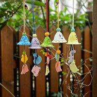 Jingdezhen Ceramic Wind Chime for Garden Patio Home Decor