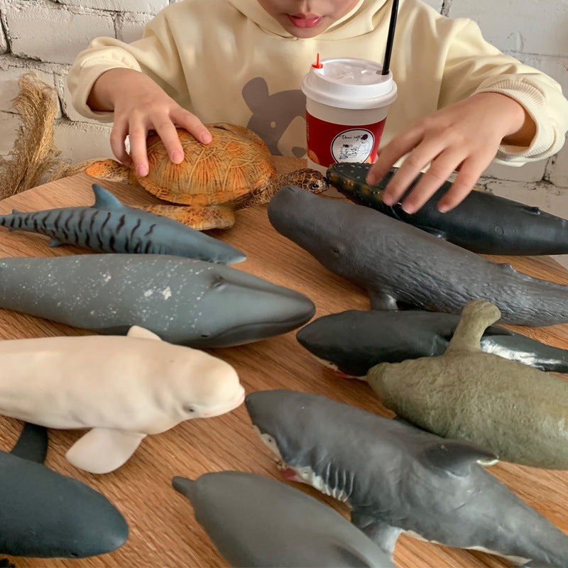 Soft Rubber Marine Animal Figures - Orca, Sea Turtle, Humpback Whale, Octopus