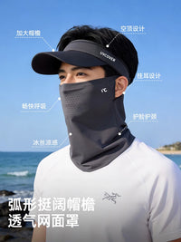 Full Face Sun Protection Mask and Outdoor Sun Shade Set