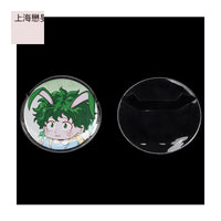 60/63mm Clear Round Heart Self-Adhesive Bags for Anime Badge Pin Brooch Pendant Storage & Protection