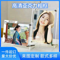 Acrylic Photo Frame with Standoffs for Desktop Display