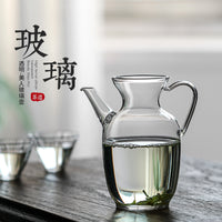 Heat-Resistant Glass Teapot with Handle for Green Tea and Flower Tea