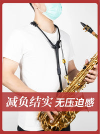Saxophone Double Shoulder Strap for Alto Tenor Soprano Sax Clarinet