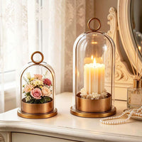 American Style Iron Art Candlestick Holder for Dinner Candles, Christmas, and Birthday Decorations