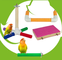 Fatbird Parrot Grinding Perch for Beak and Claw Health - Sanded Platform and Stick Options