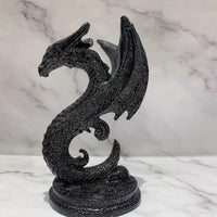 Halloween Dragon Crystal Ball Stand Ornament Metal Craft Display Base for Home Decor