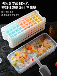Food-Grade Ice Cube Tray with Lid, Large Capacity Ice Maker Mold for Refrigerator, Long Strip Storage Box