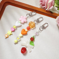Dopamine Colorful Mini Keychain Bag Pendant Phone Charm Lanyard Set