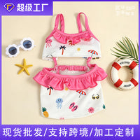 Pet Dog Cooling Cartoon Print Split Swimsuit for Summer