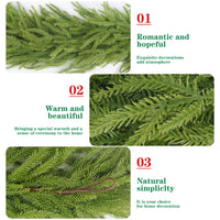 Artificial Pine Garland with Berries and Lights for Christmas and Holiday Decor