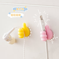 Finger-Shaped Adhesive Cable Organizer Hooks for Charging Cables and Data Lines