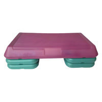 Adjustable Aerobic Stepper for Gym and Home Workouts, 72cm Blow-Molded Fitness Step Platform