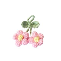 Puff Flower Crochet Woolen Five-Petal Small Flower Applique for Clothing Accessories and Handicraft Embellishments
