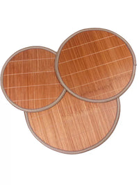 Pet Bamboo Rattan Cooling Mat for Cats and Dogs, Round Summer Ice Pad for Teddy, Bichon, Hamsters