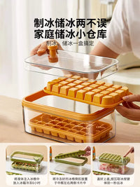 Household Ice Cube Mold Food-Grade Silicone Sphere Ice Tray Popsicle Maker with Storage