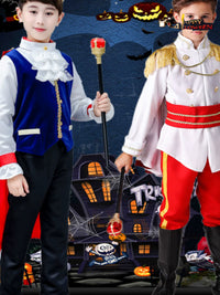 Halloween Kids King Prince Costume Set for Boys, Cosplay Performance & Stage Show Outfit