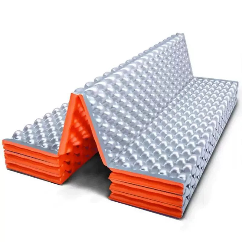Thickened Single Person Foam Sleeping Pad with Egg Crate Design, Foldable and Moisture-Proof for Camping and Napping
