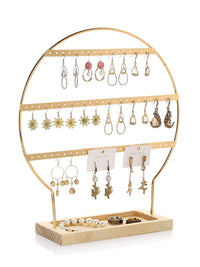 Minimalist Iron Art Earring Holder Stand for Studs and Dangles, Jewelry Display Organizer for Booths and Retail