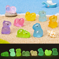 Luminous Capybara Micro Landscape Resin Ornament for Home Decor and DIY Crafts