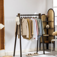 Wall-Mounted Garment Rack with Storage Shelf and Hanging Rod for Entryway Bedroom