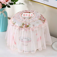 Pastoral Style Rice Cooker Dust Cover with Lace Trim - Universal Rectangular/Round Appliance Protector