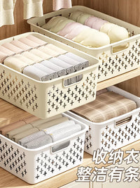 Kitchen Cabinet Lid and Pot Organizer Rack, Plastic Storage Basket for Cookware