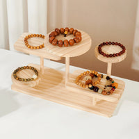 Wooden Tiered Display Stand for Jewelry, Figurines, and Collectibles