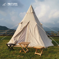 Luxury Cotton Canvas Pyramid Tent for Outdoor Camping and Glamping