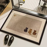 Diatomaceous Earth Bathroom Mat, Non-Slip Quick Dry Absorbent Floor Mat for Toilet and Shower