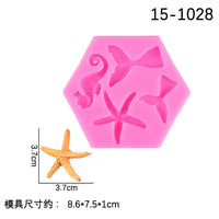 Mermaid Tail, Starfish, Shell Silicone Mold for Cake Decorating, Fondant, Mousse, Chocolate, Resin Crafts