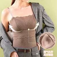 Women's Thermal Fleece Lined Camisole with Built-in Bra