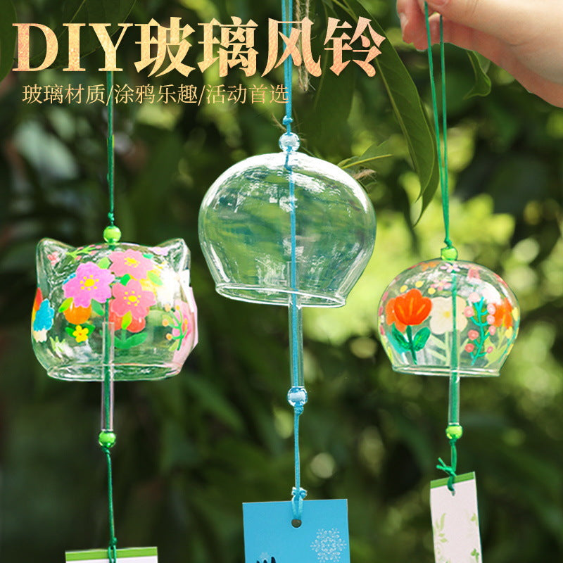 DIY Japanese Glass Wind Chime Painting Kit for Students