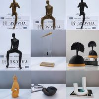 Modern Abstract Resin Human Figurine Sculpture for Home Decor