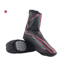 Waterproof Windproof Thermal Cycling Shoe Covers for Mountain Bikes - PU Fleece Winter Warm Overshoes