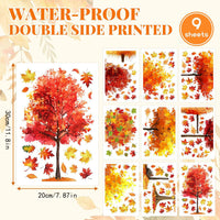Thanksgiving Autumn Maple Leaf Window Clings for Home Party & Storefront Decor