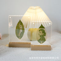 Acrylic Photo Frame with Stand, Wall Mountable Clear Display for Postcards, A4 Posters, and Leaf Carvings